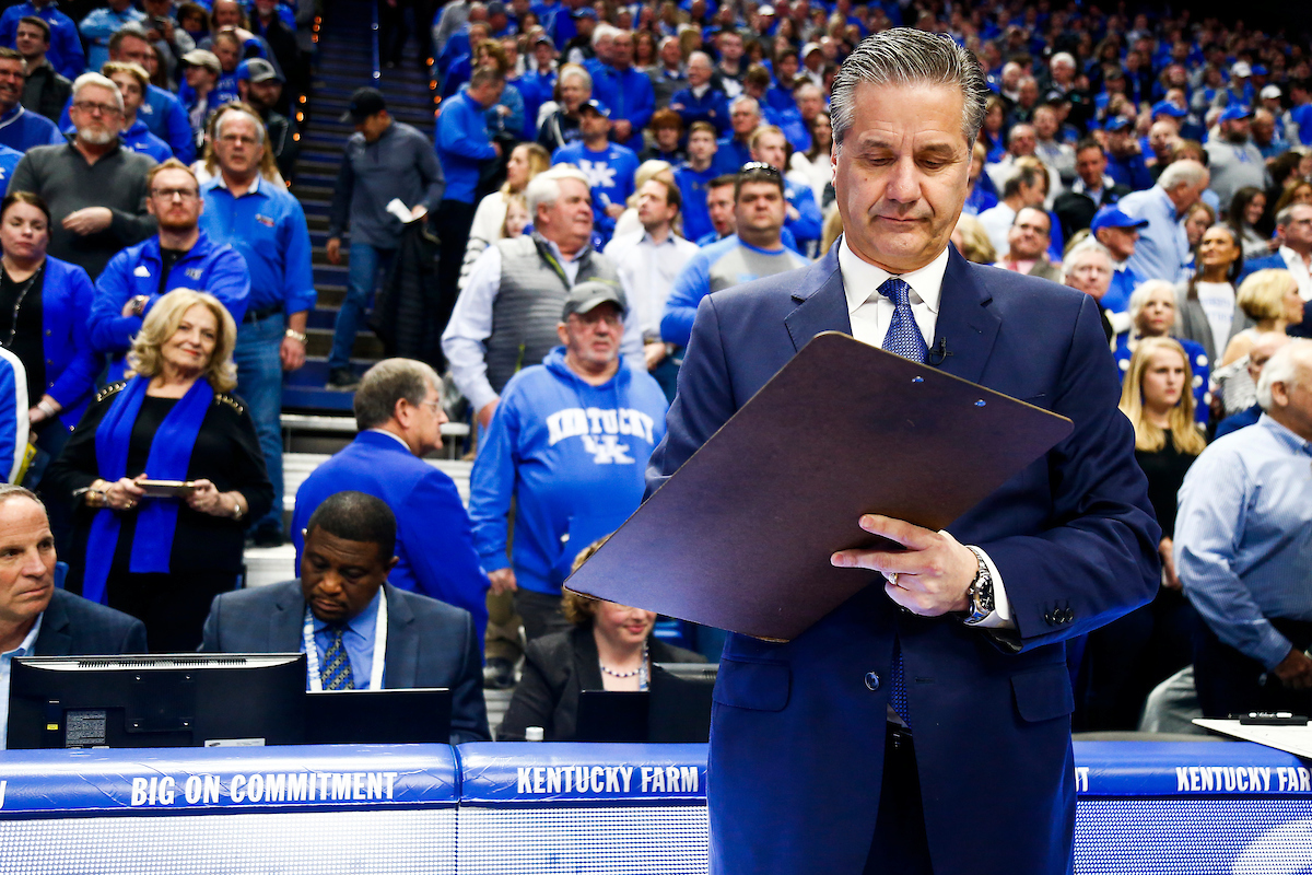 John Calipari.

The UK men's basketball team beat Kansas 71-63 at Rupp Arena on Saturday, January 26, 2019.

Photo by Chet White| UK Athletics