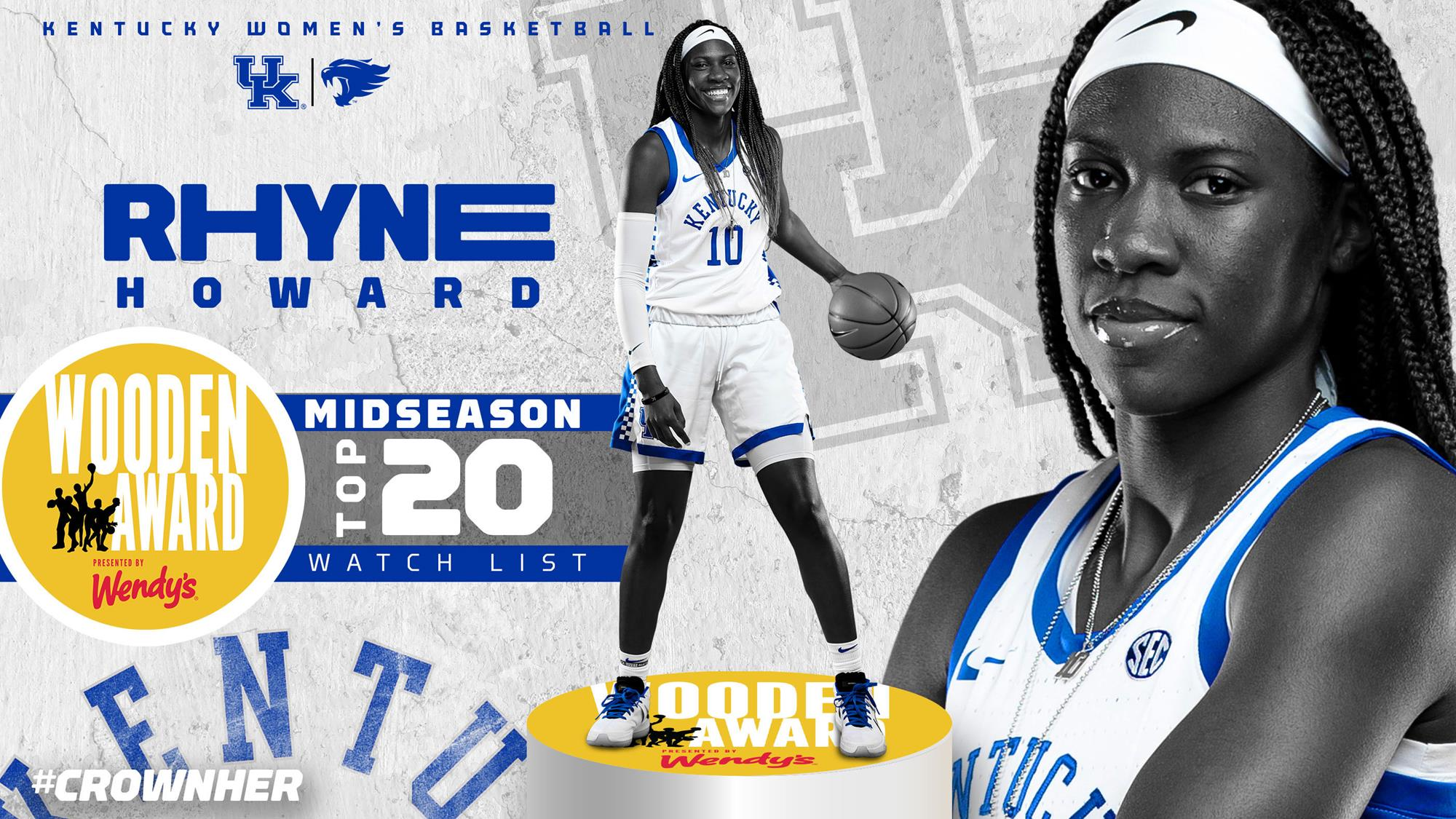 Rhyne Howard on Wooden Award Top 20 Late Season Watch List