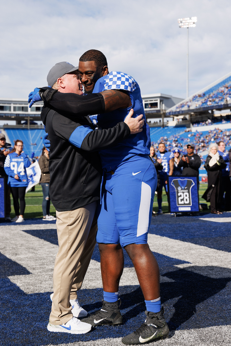 Josh Paschal.

Kentucky beat New Mexico State 56-16.

Photo by Elliott Hess | UK Athletics