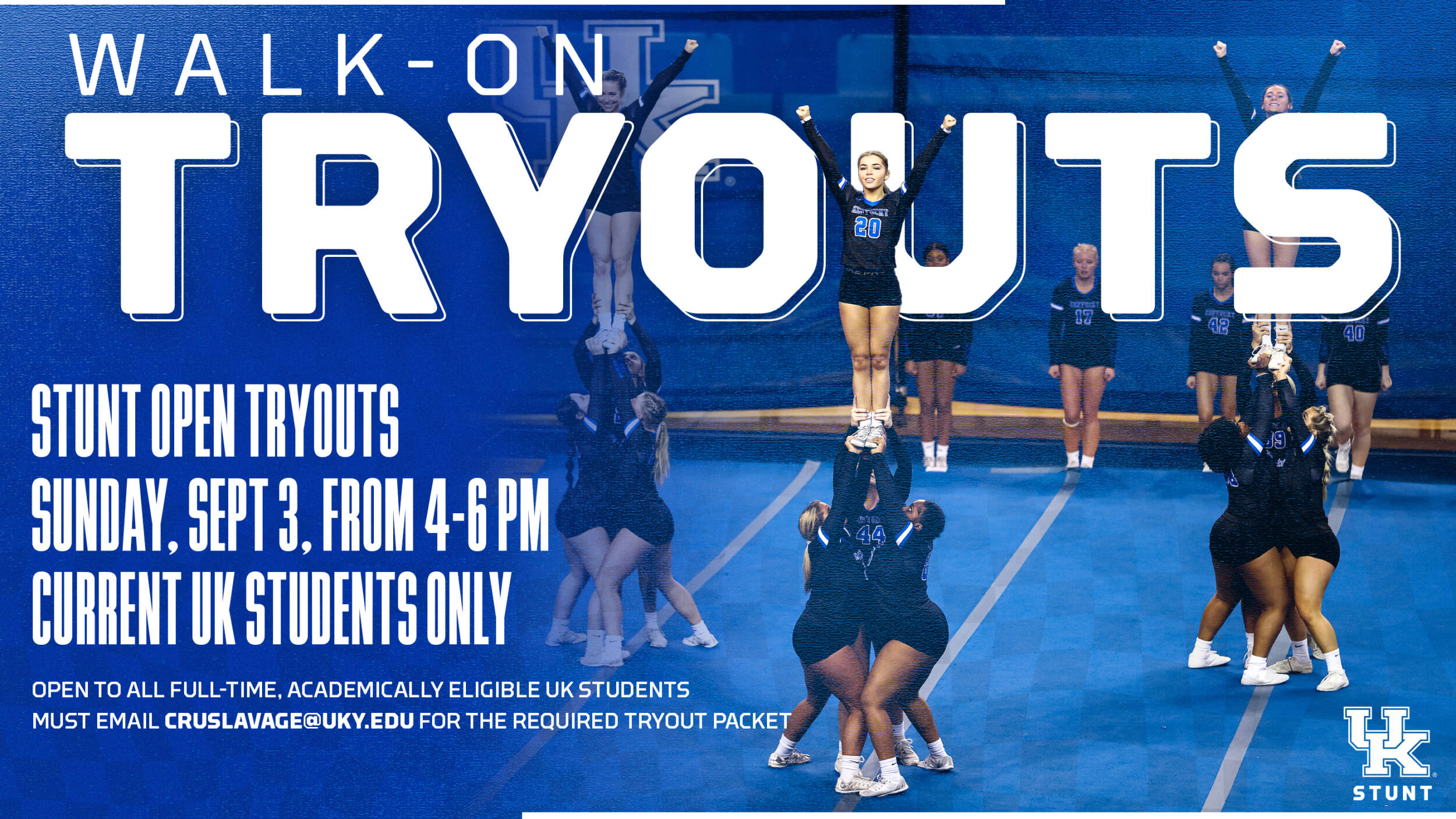 STUNT Walk-On Tryout Information