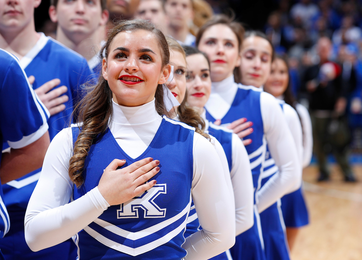 Cheerleader.

The University of Kentucky men's basketball team beats Vanderbilt 83-81 on Tuesday, January 30, 2018 at Rupp Arena in Lexington, Ky.


Photos by Mark Cornelison | UK Athletics