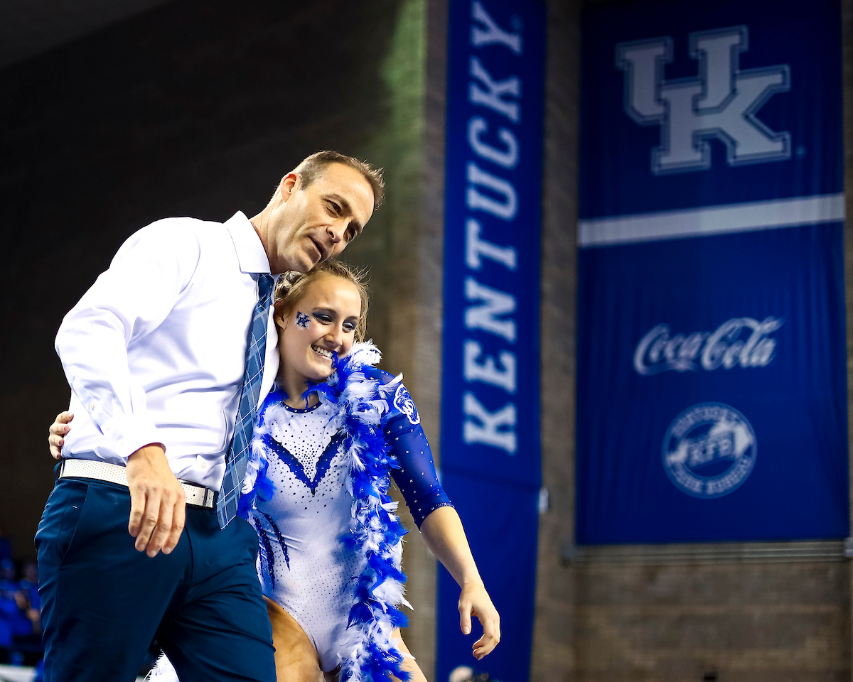 Raena Worley. Tim Garrison.

Kentucky gymnastics loses to Florida.

Photo by Eddie Justice | UK Athletics