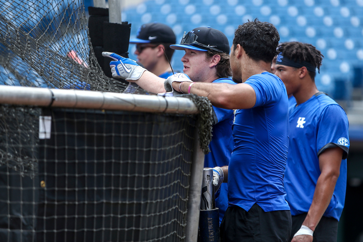 Reuben Church.

Kentucky Baseball Practice at the 2022 SEC Tournament.

Photo by Sarah Caputi | UK Athletics