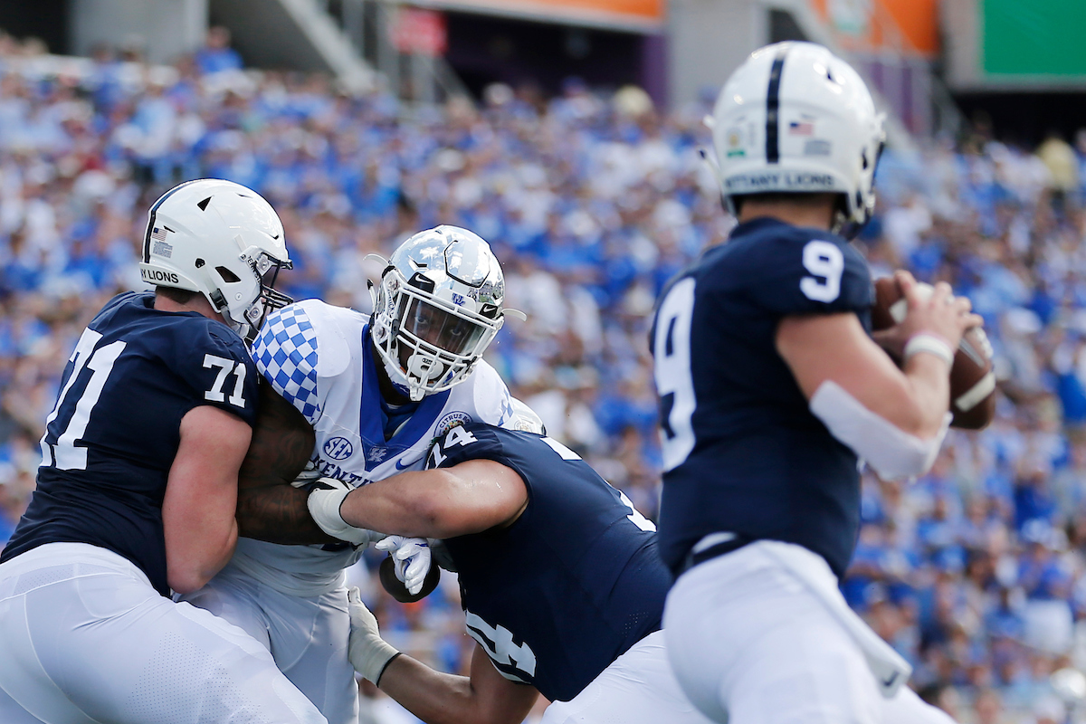 Josh Allen

The UK Football team beat Penn State 27-24 in the Citrus Bowl.

Photo by Michael Reaves | UK Athletics