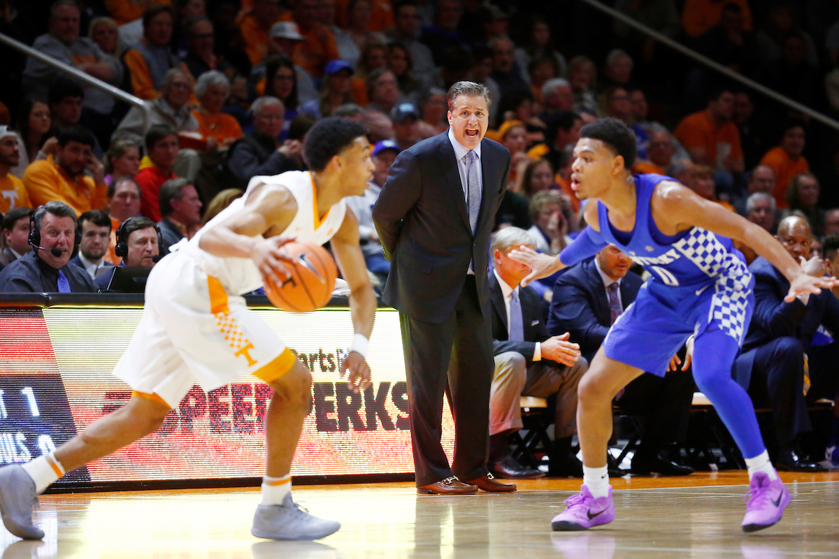 John Calipari.

The University of Kentucky men's basketball team falls to Tennessee 76-65 on Saturday, January 6, 2018, at Thompson-Boling Arena in Knoxville, TN.

Photo by Chet White | UK Athletics