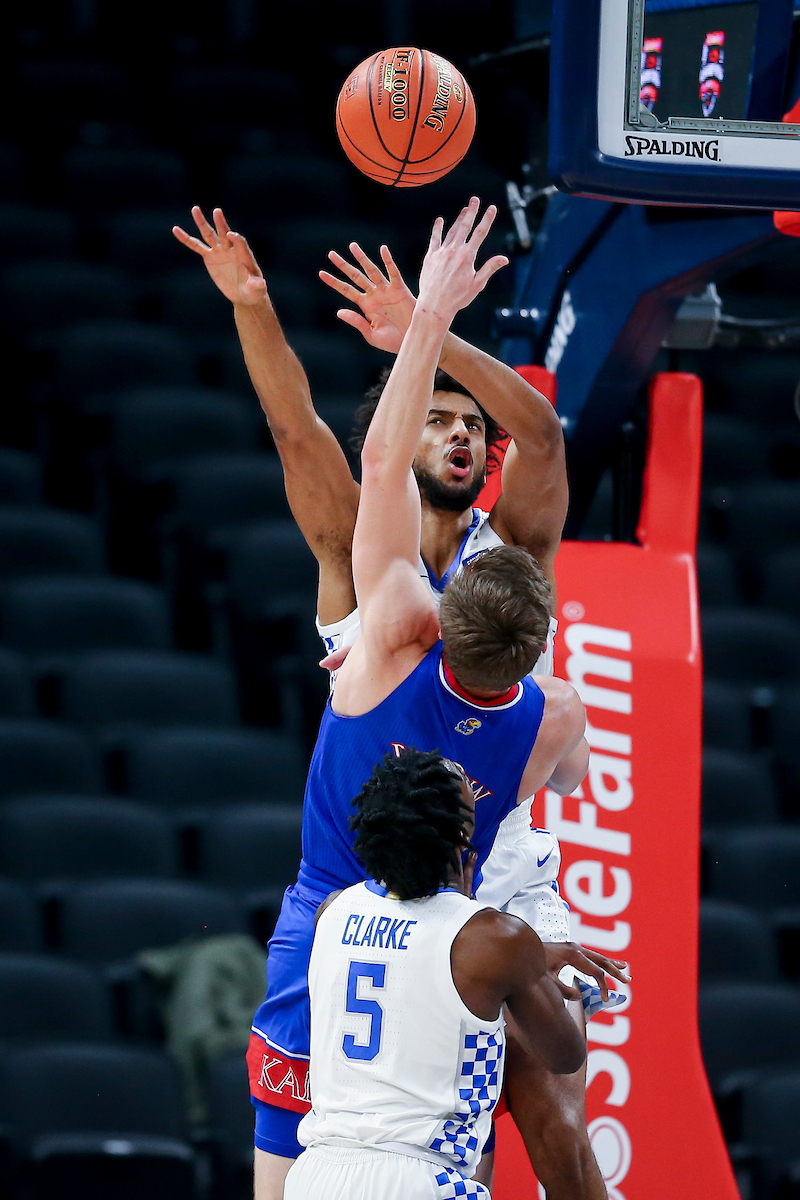 Olivier Sarr.

Kentucky falls to Kansas, 65-62, in the State Farm Champions Classic.

Photo by Chet White | UK Athletics