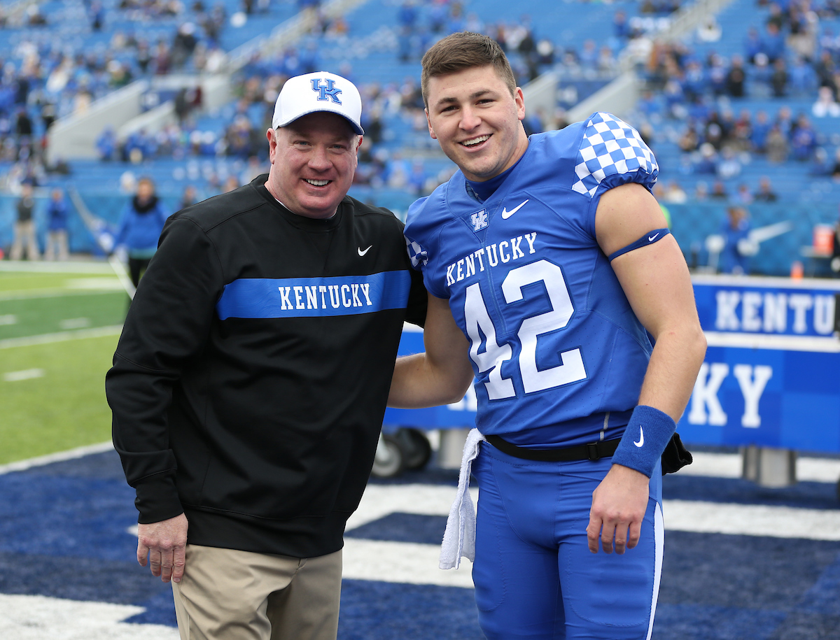Mark Stoops and Tristan Yeomans

UK Football beats MTSU 34-23-on Senior Day at Kroger Field.


Photo By Barry Westerman | UK Athletics
