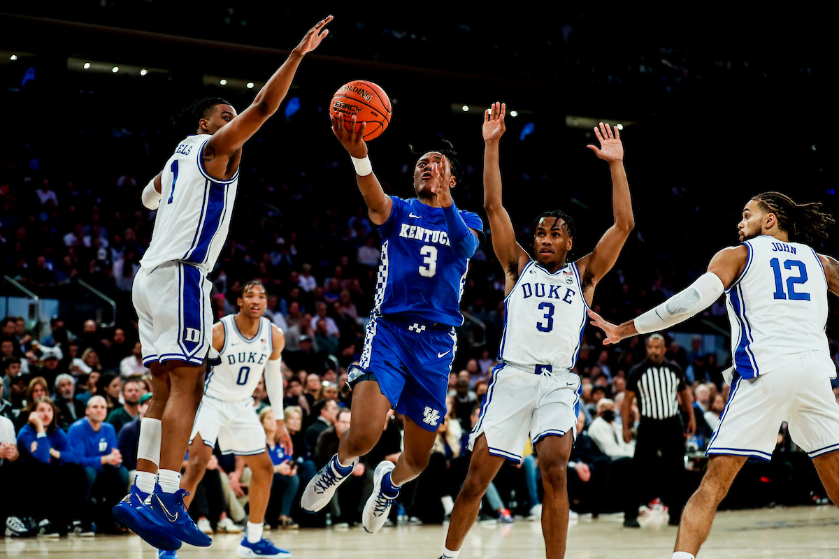 TyTy Washington Jr.

Kentucky loses to Duke 79-71 in the Champions Classic at Madison Square Garden in New York on Nov. 9, 2021.

Photos by Chet White | UK Athletics