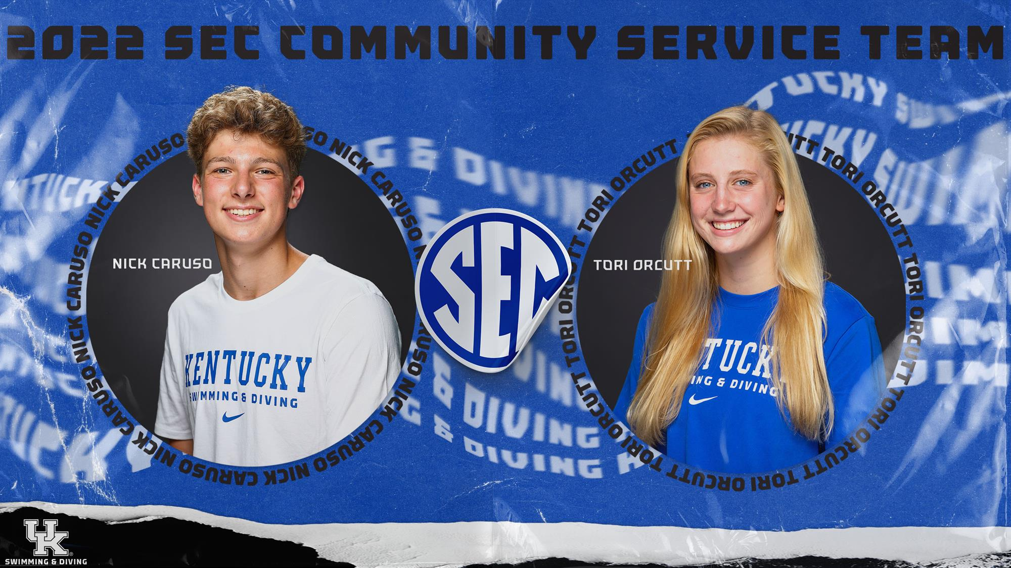 Nick Caruso, Tori Orcutt Selected to SEC Community Service Team