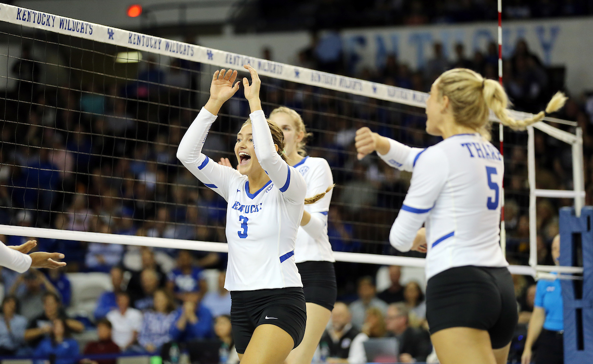 Madison Lilley

UK volleyball beats Purdue in the second round of the NCAA Tournament.  

Photo by Britney Howard  | UK Athletics