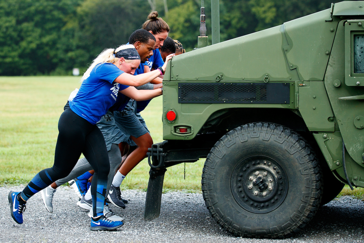Amy Tilley. Lee Taylor. Blair Green.

Kentucky Women’s Basketball team bonding trip to Fort Campbell.

Photo by Eddie Justice | UK Athletics