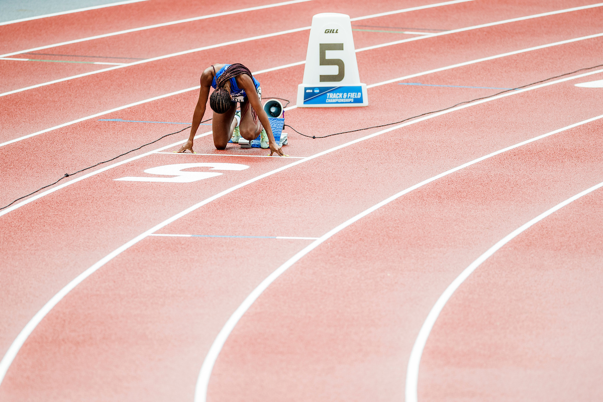 Masai Russell.

Day Four. The UK women’s track and field team placed third at the NCAA Track and Field Outdoor Championships at Hayward Field in Eugene, Or.

Photo by Chet White | UK Athletics