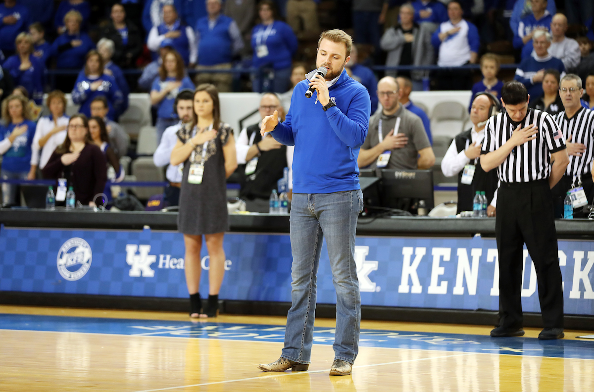 National Anthem

The UK Women's Basketball team beat LSU on Senior Day on Sunday, February 24, 2019.

Photo by Britney Howard | UK Athletics