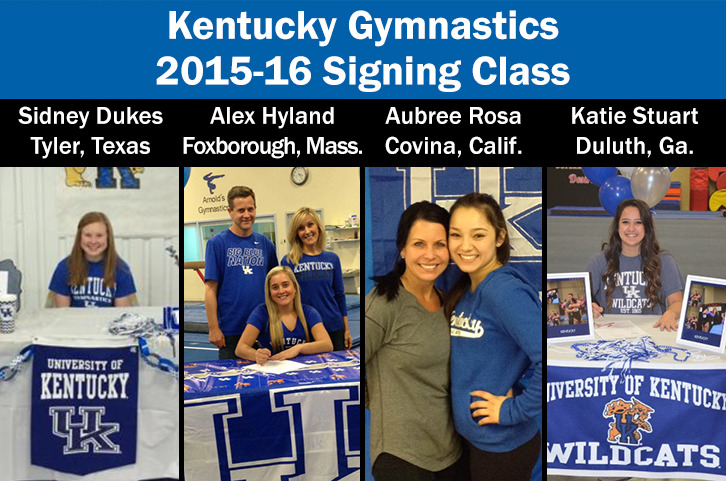 Kentucky Gymnastics Signs Four to 2015-16 Class