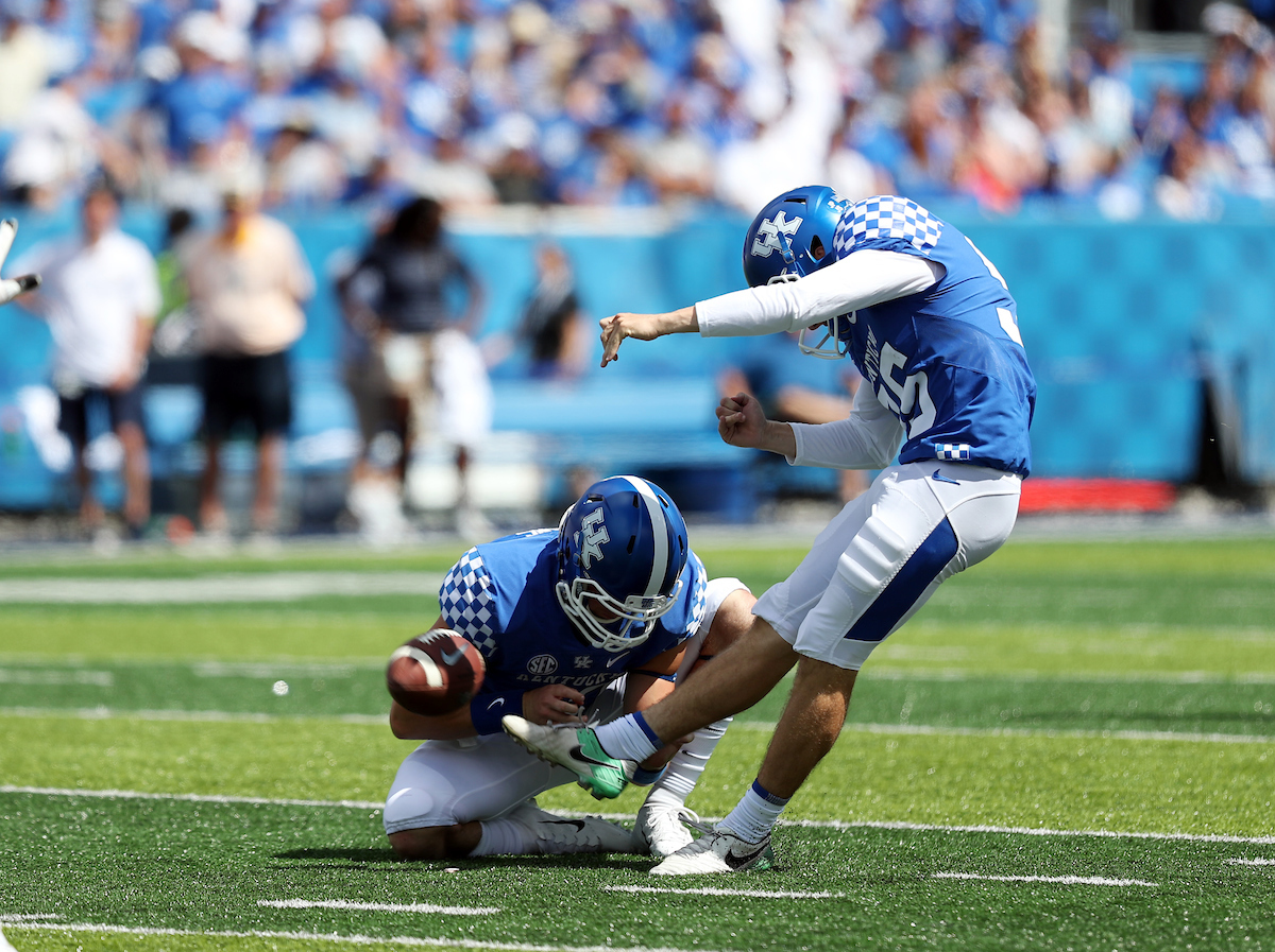 Miles Butler

UK football beats Murray State 48-10.

Photo by Britney Howard | UK Athletics