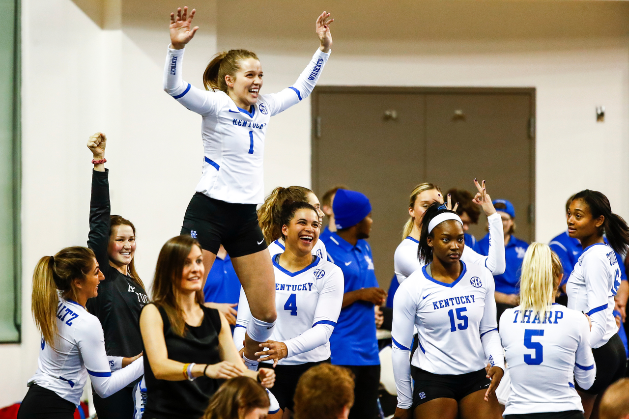 Celebration. 

Kentucky beats Mizzou 3-0. 

Photo by Eddie Justice | UK Athletics