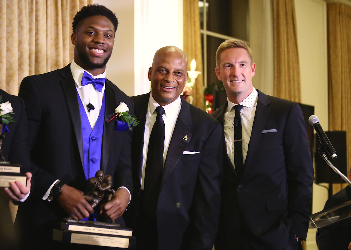 Senior LB, Josh Allen is the winner of the 2018 Lott IMPACT Trophy, which is presented to the college football defensive IMPACT player of the year.

Photos by Noah J. Richter | UK Athletics