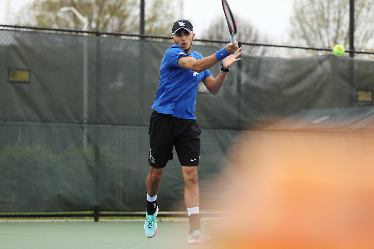 Enzo Wallart.

University of Kentucky men's tennis vs. Georgia.

Photo by Quinn Foster | UK Athletics