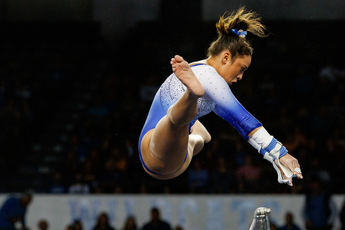 KATIE STUART.


The University of Kentucky gymnastics team beats LSU, 197.150 - 196.025.

Photo by Elliott Hess | UK Athletics