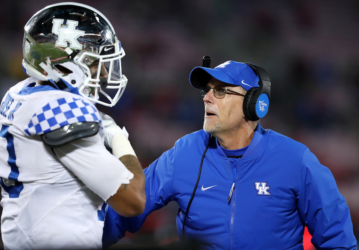 Eddie Gran, AJ Rose

UK football beats Louisville 56-10 at Cardinal Stadium. 

Photo by Britney Howard  | UK Athletics