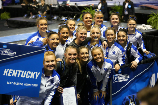 UK Gymnastics in action during the 2018 National Collegiate Women?s Gymnastics Championships Semifinals on Friday, April 20, 2018, at Chaifetz Arena.

Photos by Noah J. Richter | UK Athletics