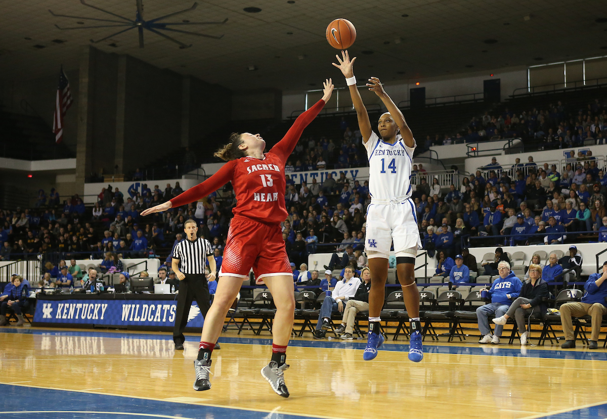 Tatyana Wyatt. 

UK beats to Sacred Heart University 71-43. 


Photo By Barry Westerman | UK Athletics