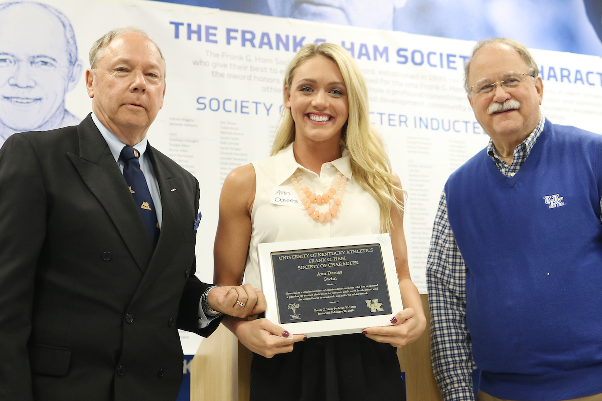 Ann Davies.

Frank G. Hamm Society of Character 2018.

Photo by Quinn Foster I UK Athletics