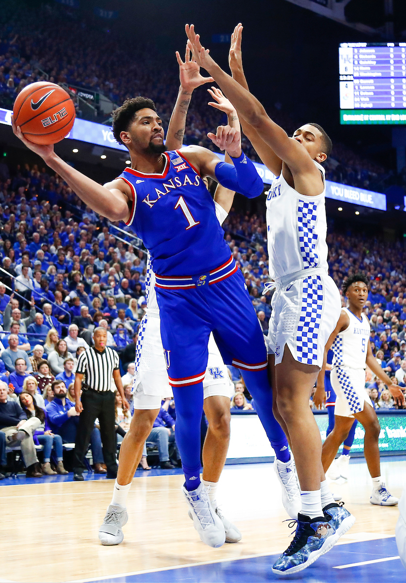Defense. Keldon Johnson.

The UK men's basketball team beat Kansas 71-63 at Rupp Arena on Saturday, January 26, 2019.

Photo by Chet White| UK Athletics