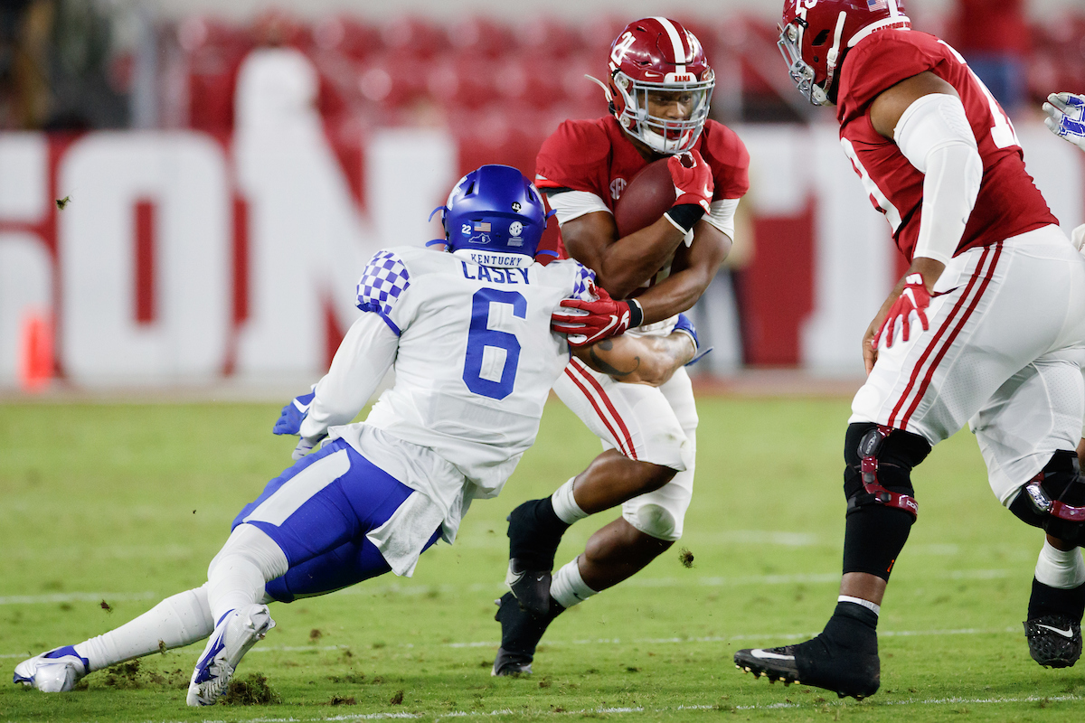 JARED CASEY.

Kentucky falls to Alabama, 63-3.

Photo by Elliott Hess | UK Athletics