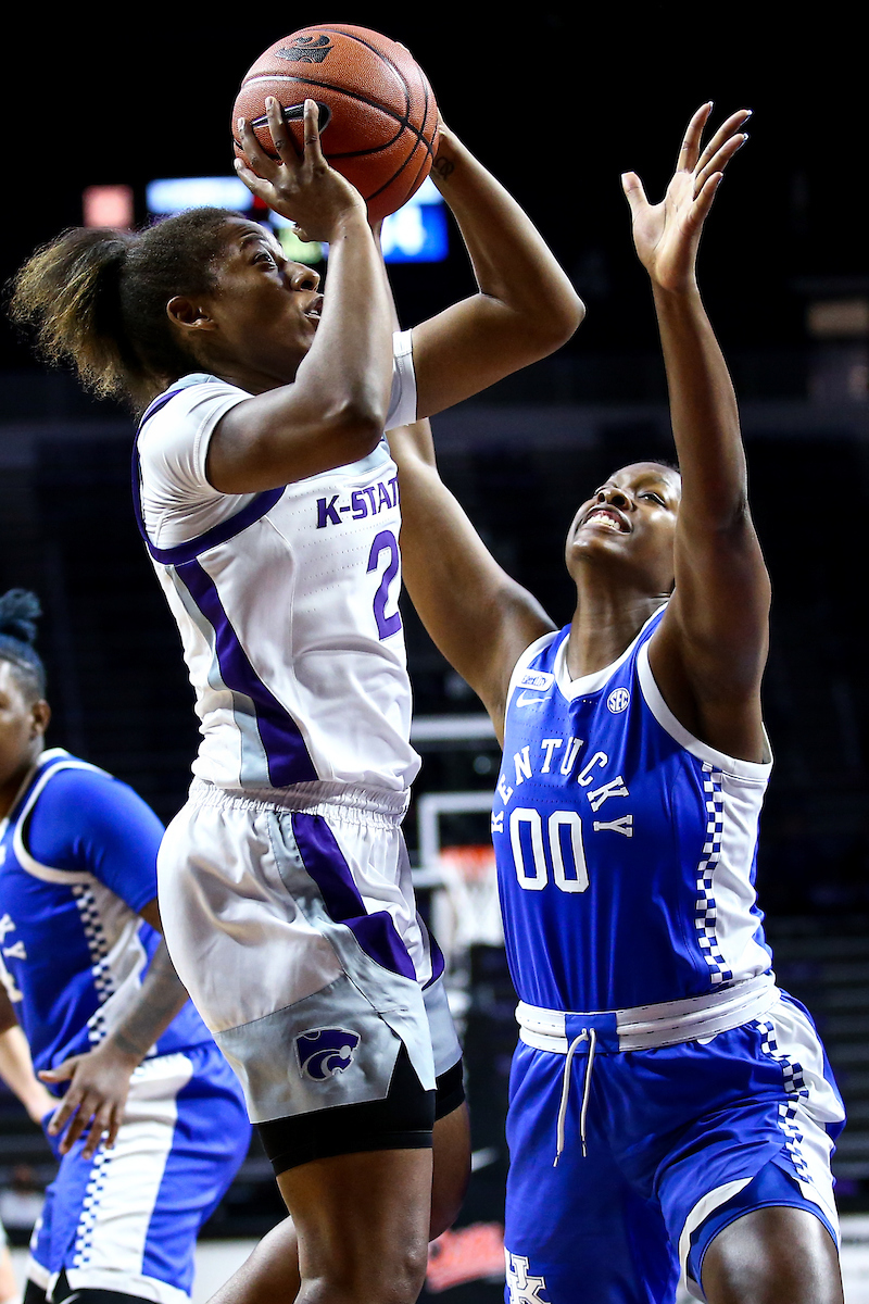 Olivia Owens.  

Kentucky beat Kansas State 60-49.

Photo by Eddie Justice | UK Athletics