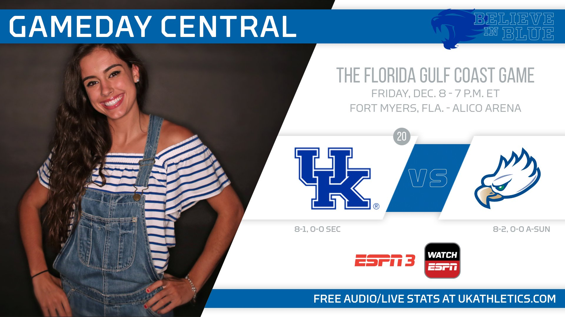 No. 20 Kentucky Begins Road Swing at Florida Gulf Coast Friday