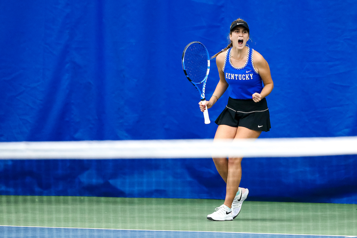 Carlota Molina.

Kentucky falls to Florida 4-2.

Photo by Eddie Justice | UK Athletics