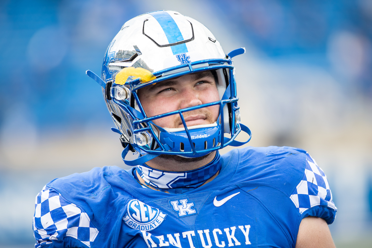 Drake JacksonUK defeats Vanderbilt 38-35Photo By Jacob Noger | UK Football