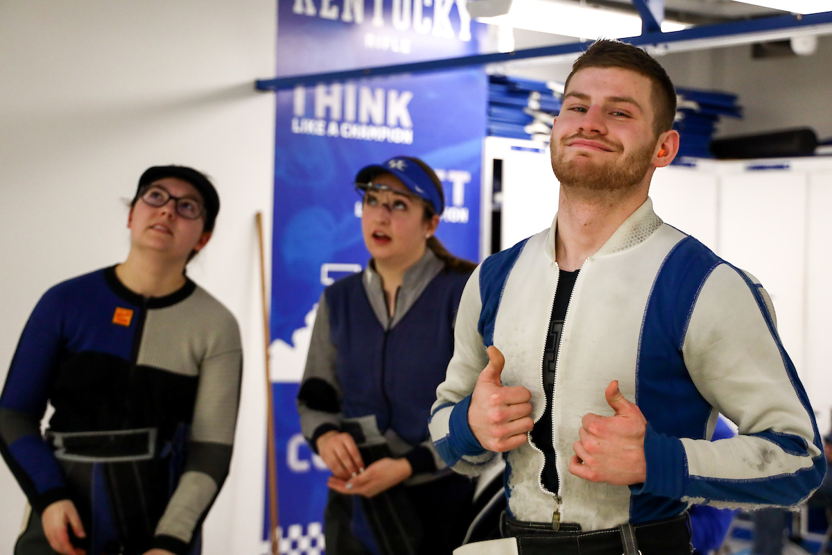 Ian Foos. 

Kentucky vs Morehead State rifle.

Photo by Eddie Justice | UK Athletics