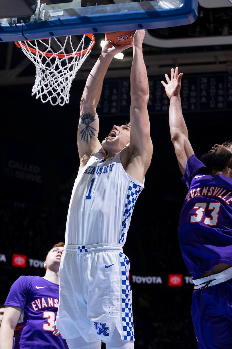 Nate Sestina. 

UK falls to Evansville 67-64.

Photo by Chet White | UK Athletics