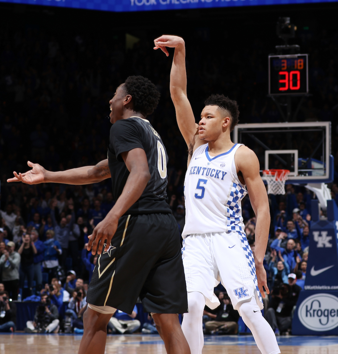 Kevin Knox.

The University of Kentucky men's basketball team beats Vanderbilt 83-81 on Tuesday, January 30, 2018 at Rupp Arena in Lexington, Ky.

Photo by Elliott Hess | UK Athletics