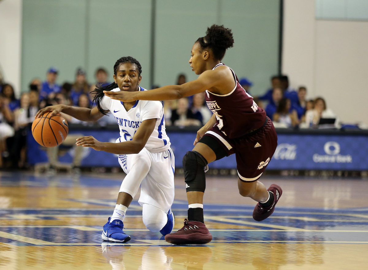 Taylor Murray

The University of Kentucky women's basketball team falls to Mississippi State on Senior Day on Sunday, February 25, 2018 at the Memorial Coliseum.

Photo by Britney Howard | UK Athletics