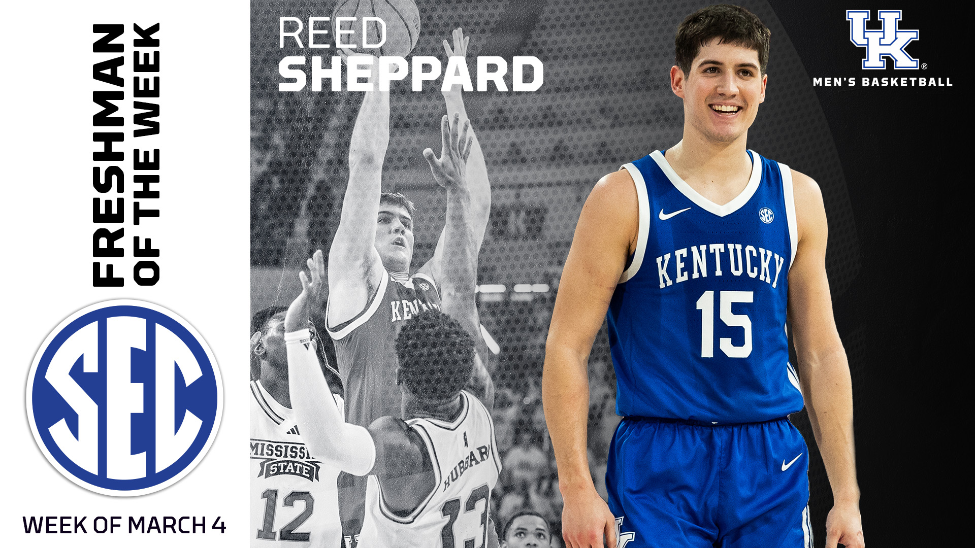 Reed Sheppard Wins SEC Freshman of the Week for Third Time