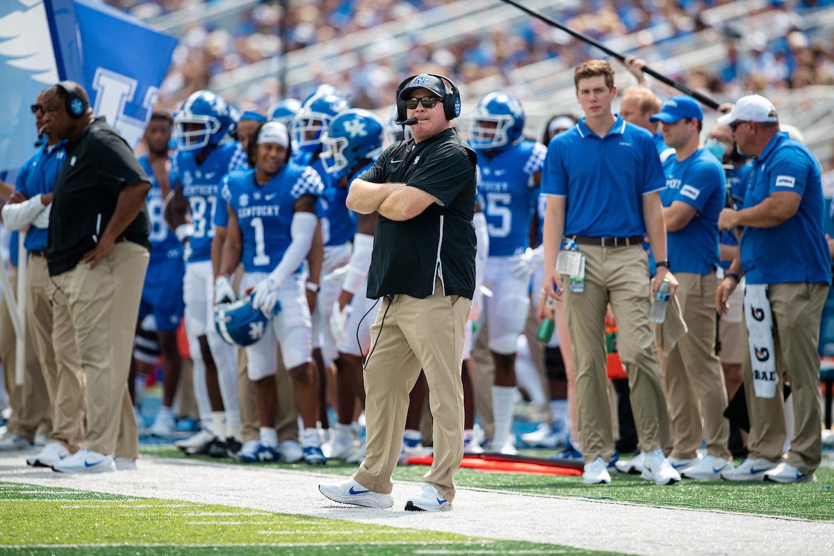 Coach Mark Stoops

UK defeats ULM 45-10 

Photo By Jacob Noger | UK Football