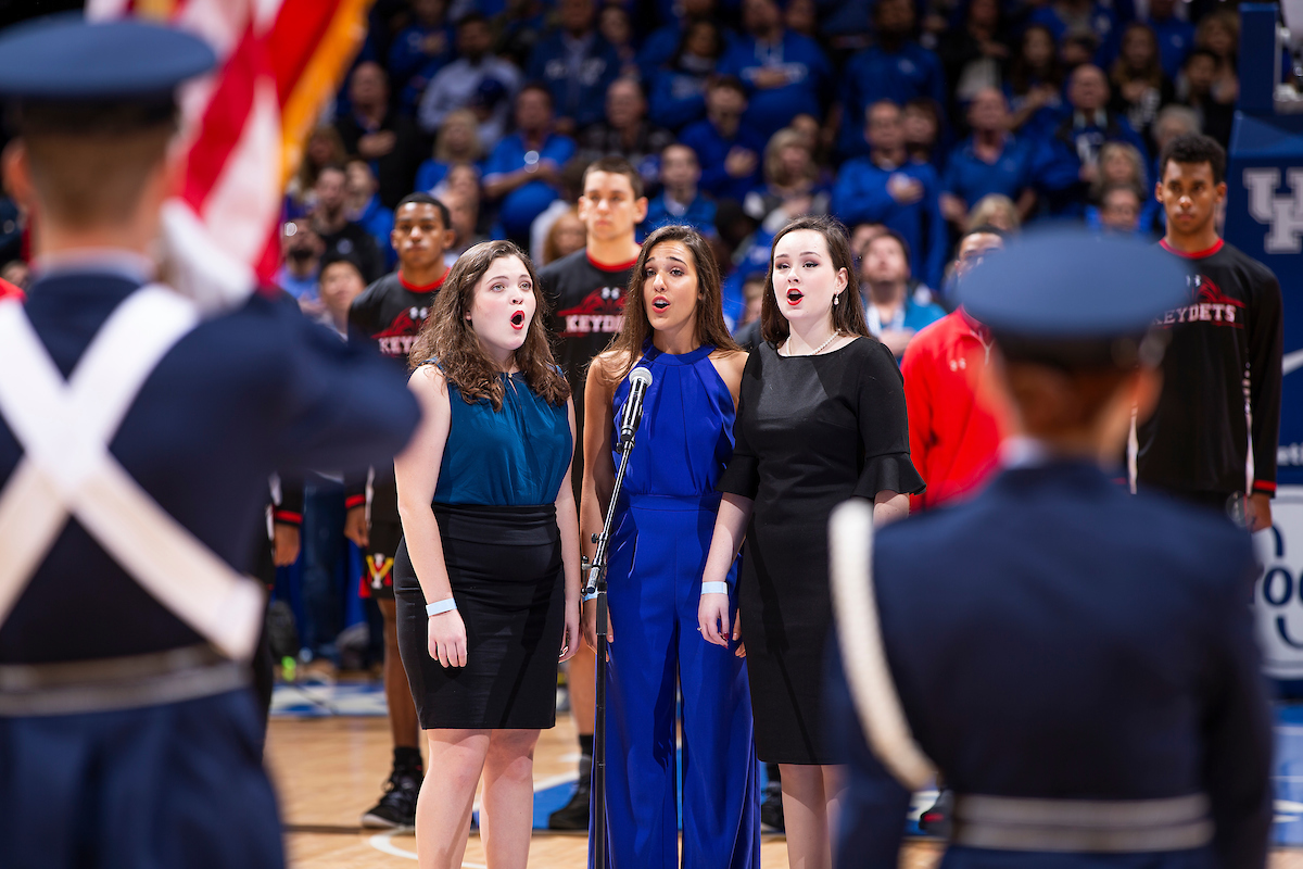 National Anthem.

UK beats VMI 92-82 at Rupp Arena.

Photo by Chet White | UK Athletics