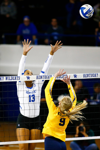 Leah Edmond. 

UK beat Mich 3-0.

Photo By Barry Westerman | UK Athletics