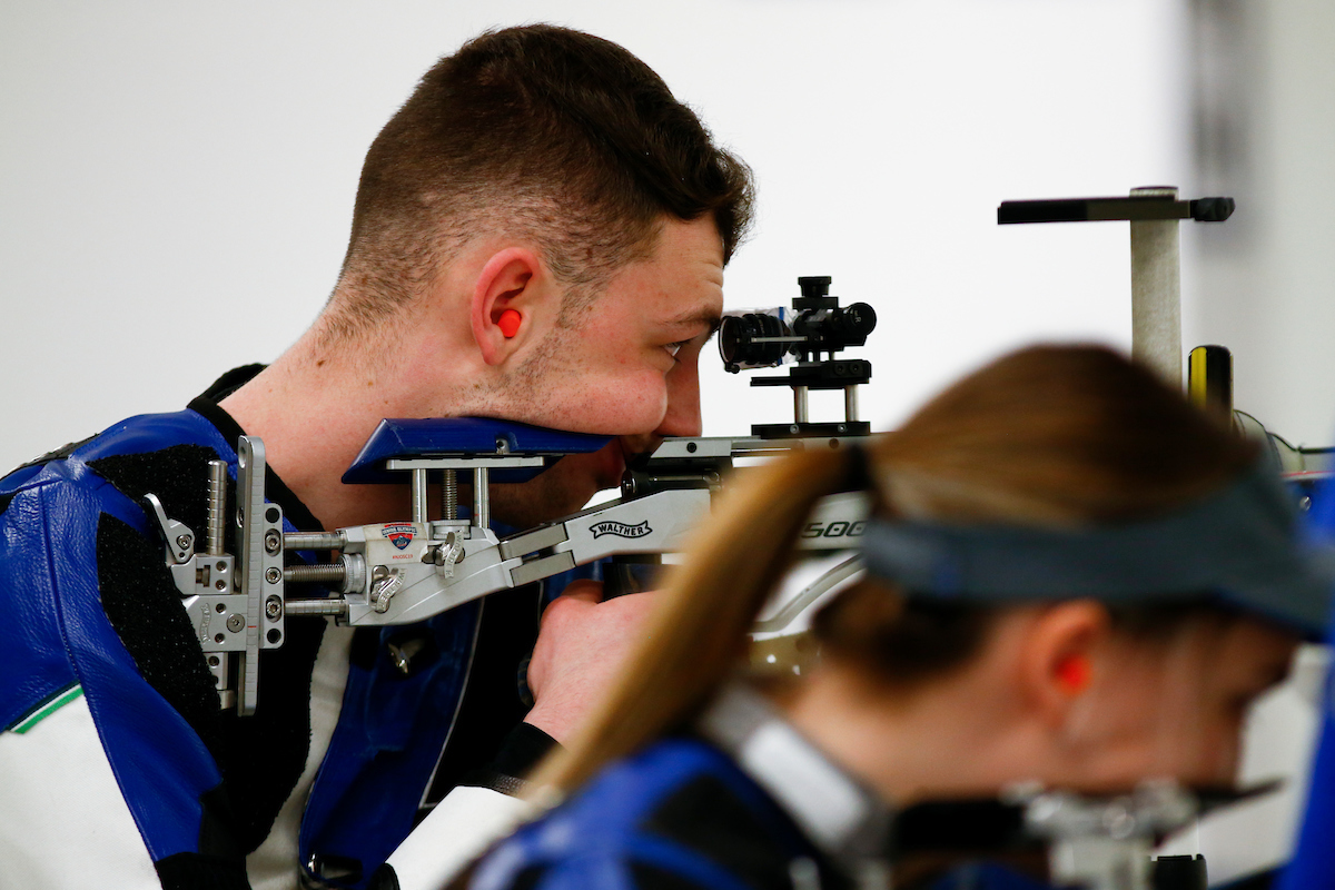 Mason Hamilton. 

Kentucky NCAA Rifle Qualifier. 

Photo By Barry Westerman | UK Athletics