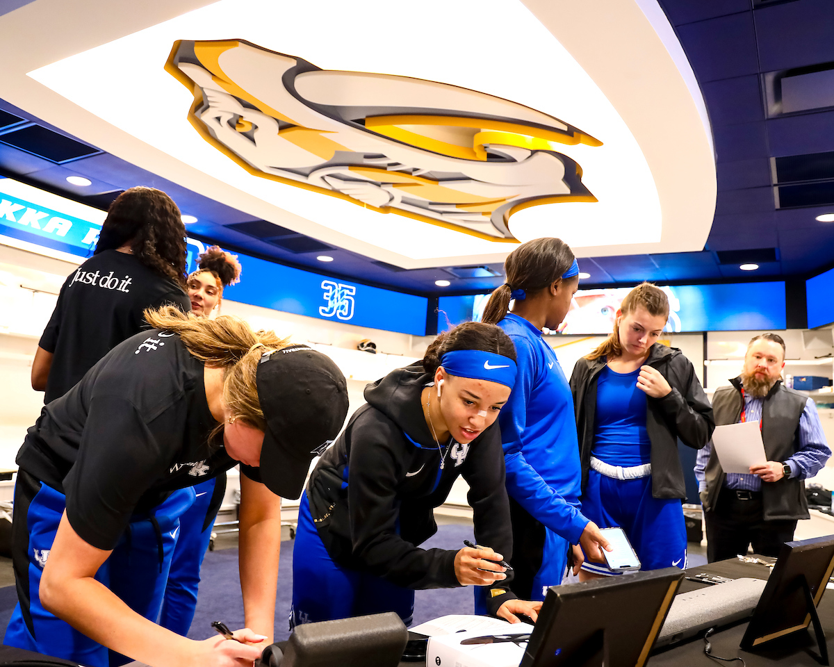 Jada Walker.

Kentucky shootaround day one for the SEC Tournament.

Photo by Eddie Justice | UK Athletics