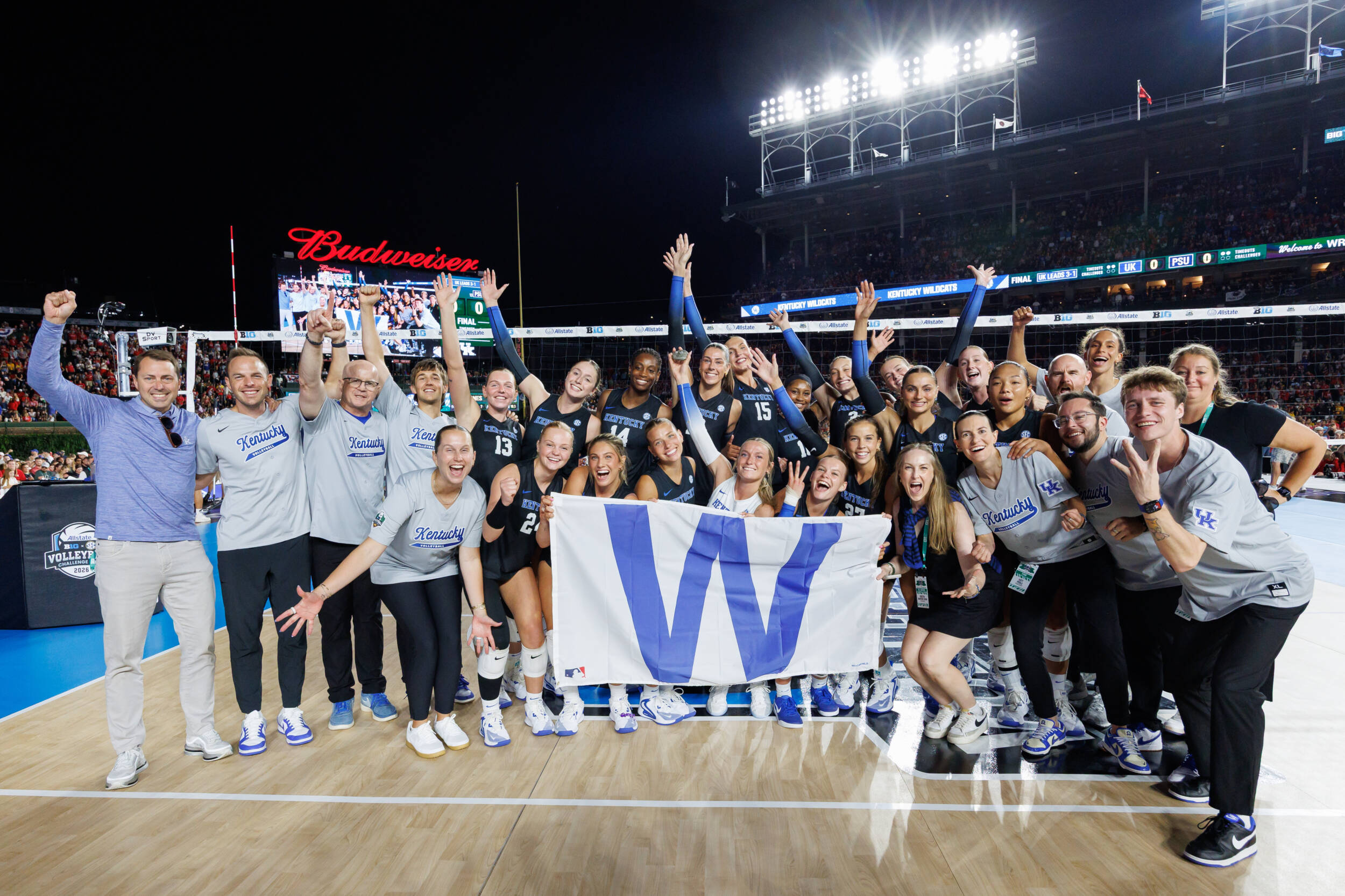 No. 3 Kentucky Walks Off No. 13 Penn State at Wrigley Field in Four Sets