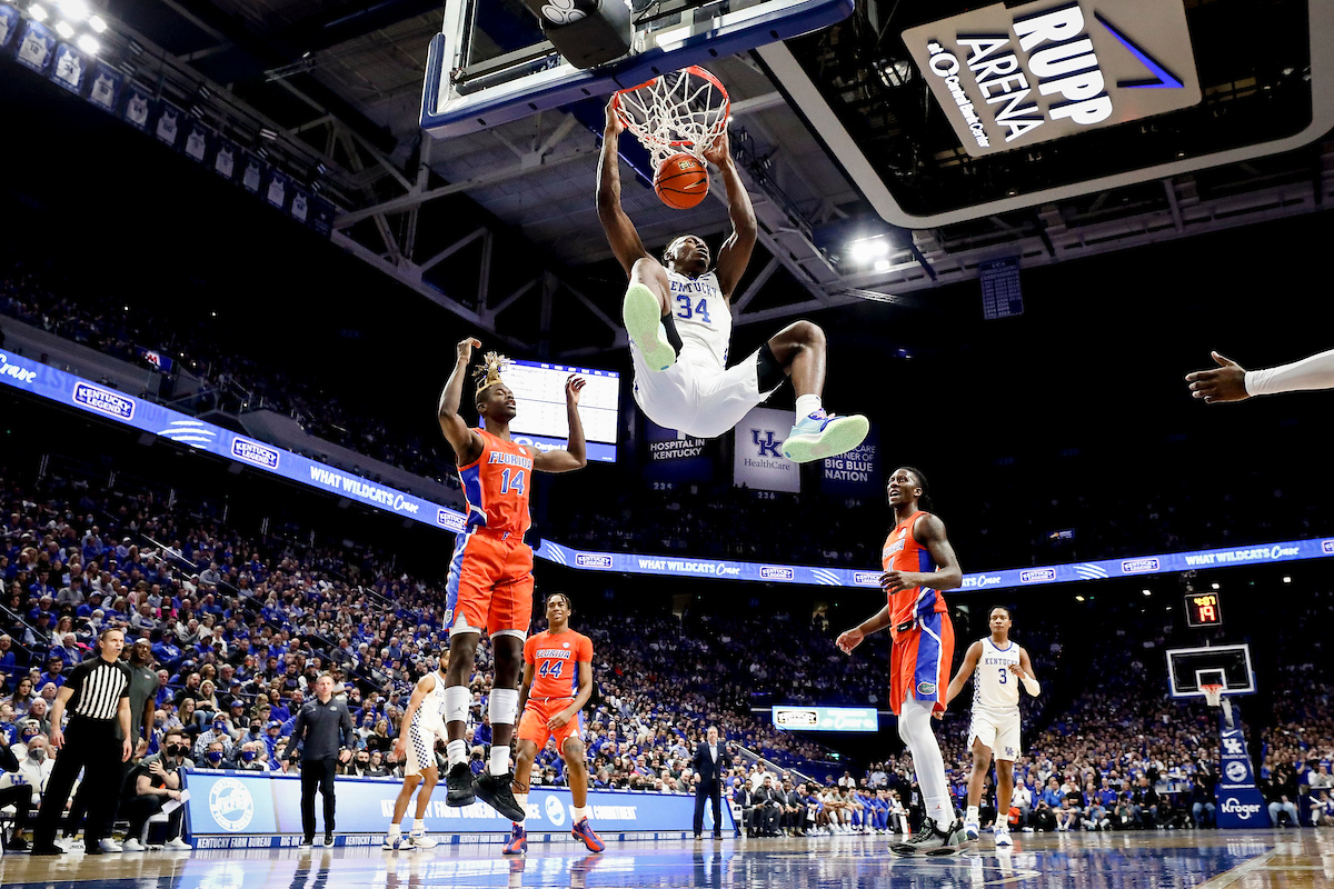 Oscar Tshiebwe.

Kentucky beat Florida 78-57.

Photos by Chet White | UK Athletics