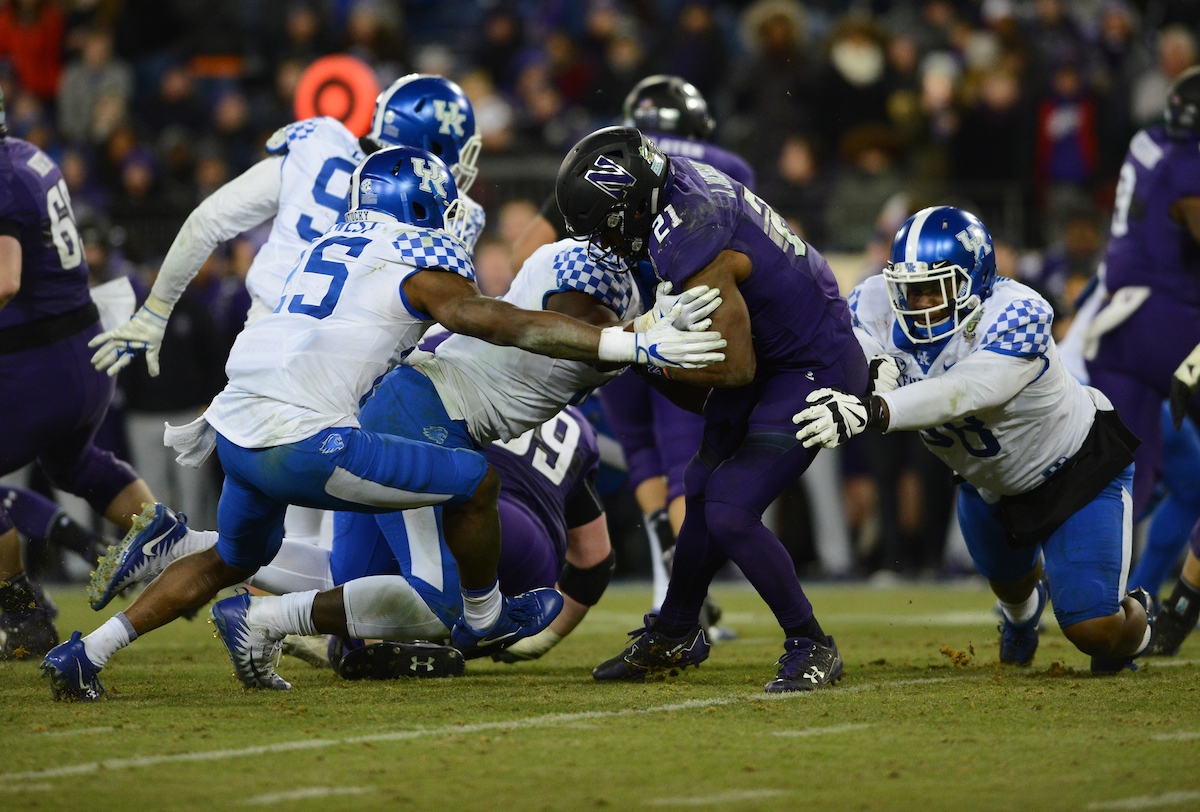 The University of Kentucky football team falls to Northwestern 23-24 in the Music City Bowl on Friday, December 29, 2017, at Nissan Field in Nashville, Tn.