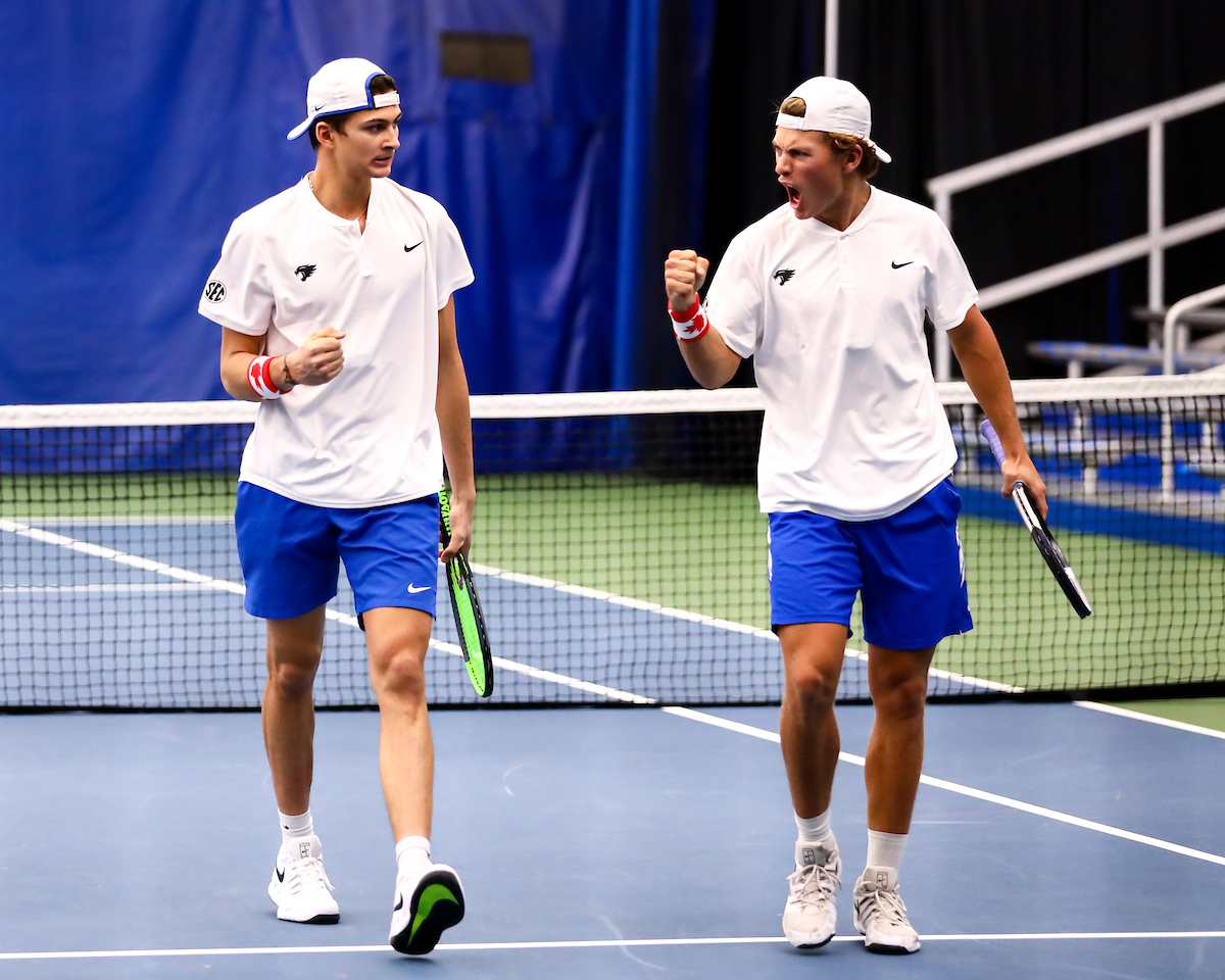 Celebration. 

Kentucky beat Bellarmine 7-0.

Photo by Eddie Justice | UK Athletics
