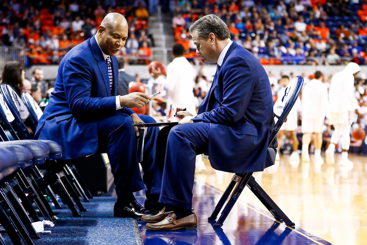 John Calipari. Kenny Payne.

Kentucky beat Auburn 82-80 at Auburn Arena in Auburn, AL., on Saturday, January 19, 2019.

Photo by Chet White | UK Athletics