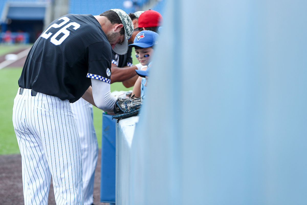 Jacob Plastiak.

Kentucky beats Auburn 6-3.

Photo by Sarah Caputi | UK Athletics
