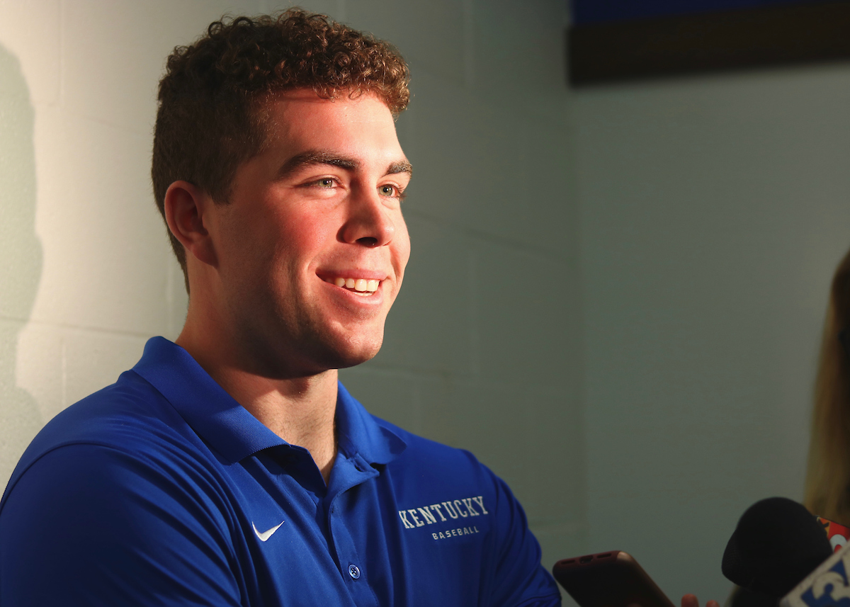 T.J. Collett.

Kentucky Baseball and Softball Media Day on February 5th, 2019.

Photo by Noah J. Richter | UK Athletics